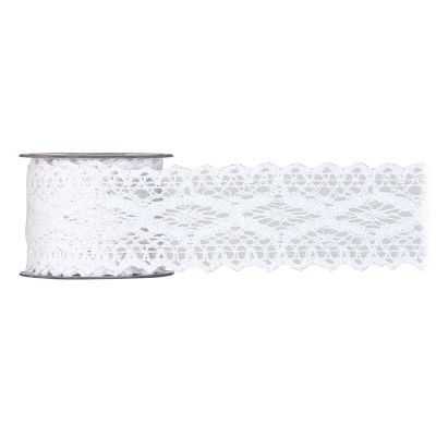 RUBAN DENTELLE BLANC 65MMX5M