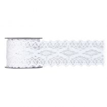 RUBAN DENTELLE BLANC 65MMX5M