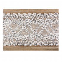 RUBAN DENTELLE BLANC CASSÉ 0.15X9M