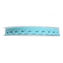 RUBAN DENTELLE BLEU CIEL 10 MM X 10 M