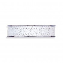 RUBAN DENTELLE BRODÉ 10MMX10M BLANC