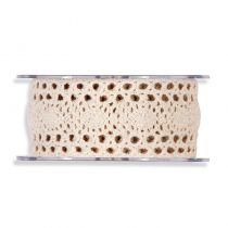 RUBAN DENTELLE NATUREL 40MMX5M