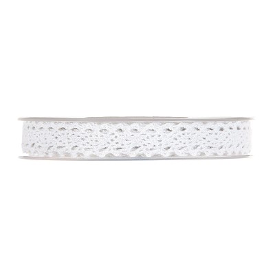 RUBAN PETITE DENTELLE BLANC 15MMX10M