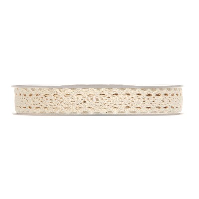 RUBAN PETITE DENTELLE NATUREL 15MMX10M