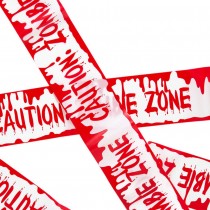 RUBAN PLASTIQUE SIGNALISATION ZONE ZOMBIE 6M