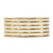 RUBAN RAYURES 38MMX10M BEIGE OR
