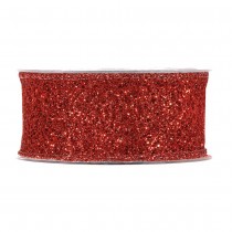 RUBAN SCINTILLANT 40MMX10M ROUGE