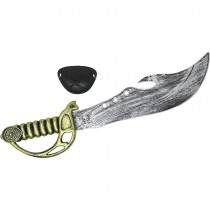 SABRE JOUET ET CACHE-IL PVC PIRATE ADULTE
