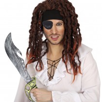 SABRE JOUET ET CACHE-IL PVC PIRATE ADULTE