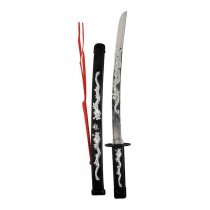 SABRE NINJA FOURREAU PLASTIQUE DRAGON 58CM NOIR
