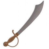 SABRE PLASTIQUE PIRATE ORIENTAL 52CM ARGENT