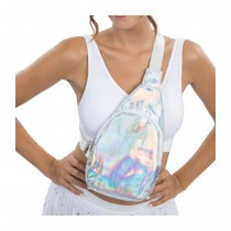 SAC BANDOULIÈRE 17.5X5X34CM IRISÉ ARGENT ADULTE