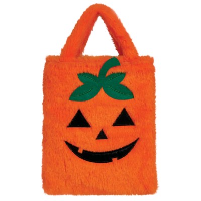 SAC BONBONS PELUCHE CITROUILLE 19X23CM ORANGE
