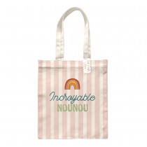 SAC CABAS INCROYABLE NOUNOU 37.5X35.5CM ROSE