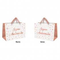 SAC CADEAU 30X25CM ROSE GOLD
