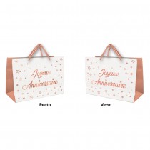 SAC CADEAU 30X25CM ROSE GOLD