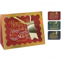 SAC CADEAU CARTON LIVRAISON NOËL 23X18X10CM