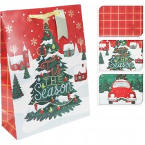 SAC CADEAU CARTON TRADITION NOËL 2025 40X30X10CM