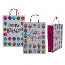 SAC CADEAU HAPPY BIRTHDAY 25X8X34 CM