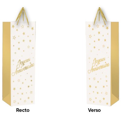Sac blanc et rose gold REF/SACMM00RG (Emballage cadeau fête anniversaire)