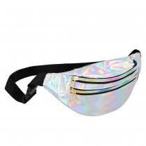 SAC DE TAILLE FESTIF HOLOGRAPHIQUE ARGENT ADULTE