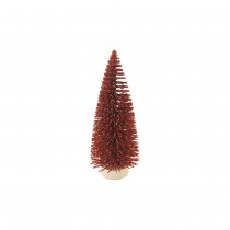 SAPIN ARTIFICIEL PAILLETÉ RONDIN NU 10CM ROUGE