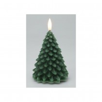 SAPIN LED CHAUD PILE TIMER 8X8X11CM VERT