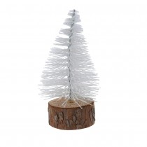 SAPIN MINIATURE HIVER NEIGE RONDIN 14CM