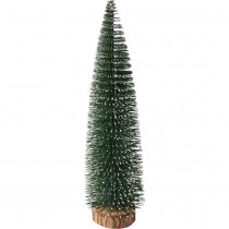 SAPIN NEIGE MÉTAL BASE RONDIN ÉCORCE 50CM VERT