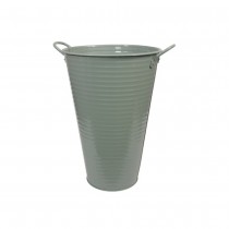 SEAU HAUT AVEC ANSES DÉCO MÉTAL 27X40CM EUCALYPTUS