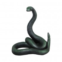 SERPENT DÉCO RÉSINE 16.5X12X18CM VERT IRISÉ
