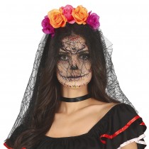 SERRE-TÊTE À FLEURS MARIAGE HALLOWEEN