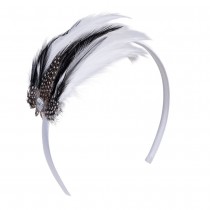 SERRE-TÊTE CHARLESTON PLUMES STRASS ADULTE