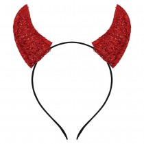 SERRE-TÊTE CORNES DIABLESSE FIL ROUGE MÉTAL ADULTE
