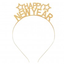 SERRE-TÊTE FESTIF HAPPY NEW YEAR STRASS OR ADULTE