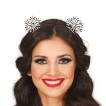 SERRE-TÊTE FLOCON NEIGE NOËL STRASS BLANC ADULTE