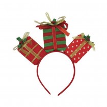 SERRE-TÊTE PAQUETS CADEAUX DE NOËL ROUGE ADULTE