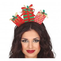 SERRE-TÊTE PAQUETS CADEAUX DE NOËL ROUGE ADULTE