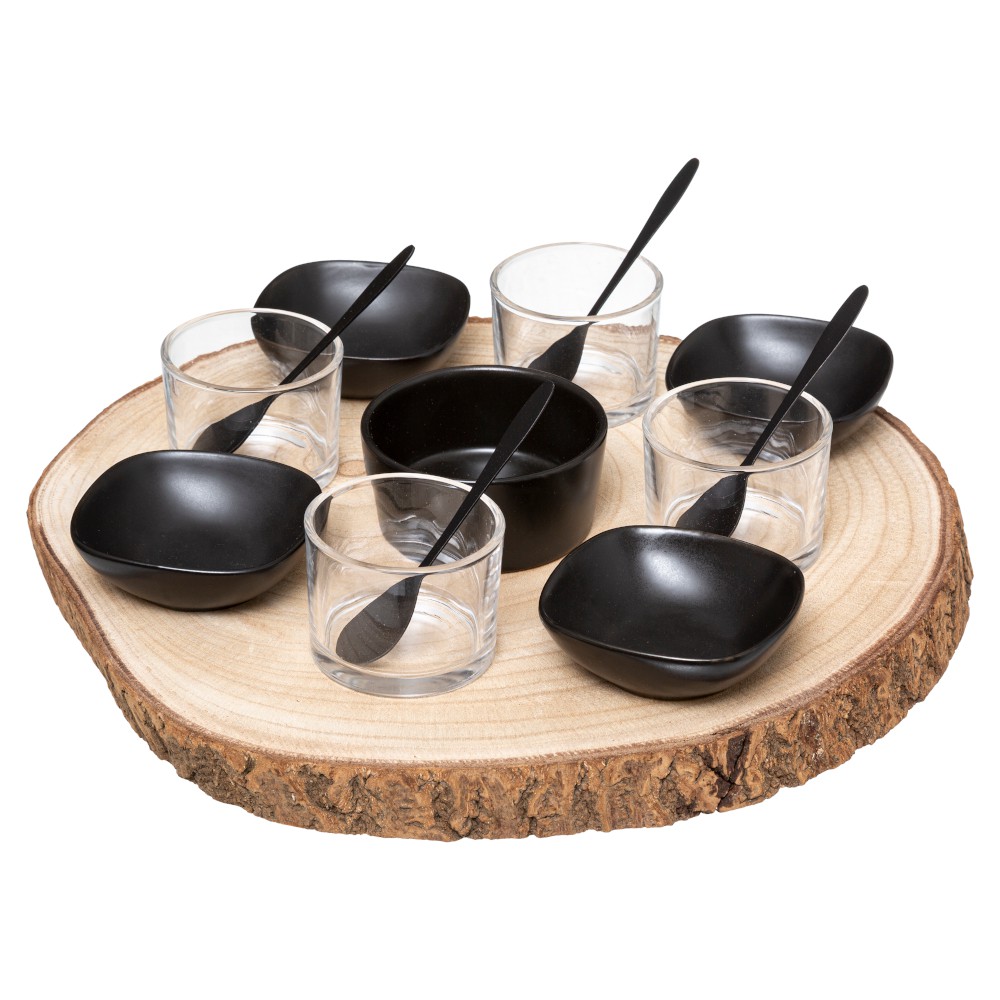 SET APÉRITIF ÉCORCE 14 PIÈCES