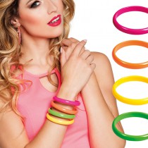 SET DE 4 BRACELETS FLUOS ADULTE