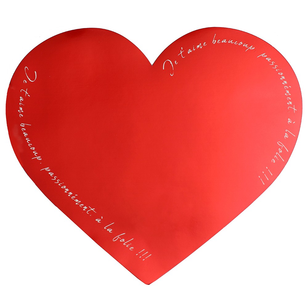 1 Chemin De Table En Lin Pour La Saint-valentin Avec Coeurs Rouges