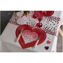 SET DE TABLE CARTON CUR AMOUR 33CM ROUGE