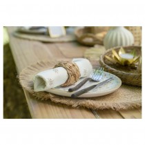 SET DE TABLE CHANVRE TEXTILE 38CM NATURE