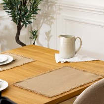 SET DE TABLE COTON EFFILOCHÉ 45X30CM BEIGE