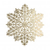 SET DE TABLE FLOCON NEIGE PVC 38CM OR MAT