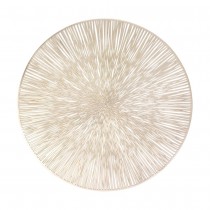 SET DE TABLE STRIÉ TISSAGE PVC 38CM OR