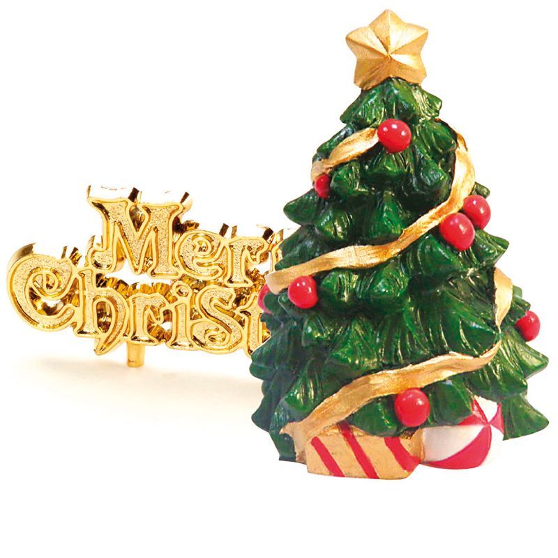 La décoration ultime pour bûches de Noël : le sapin sous toutes ses formes  PAQUET DE 100 Designation Décors buche sapin plat 5cm