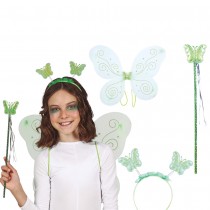 SET PAPILLON VERT ENFANT