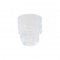 SHOOTER VERRE TÊTE DE MORT 5X6CM TRANSPARENT