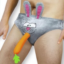 SLIP HUMOUR TÊTE LAPIN JEANNOT ADULTE